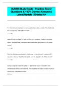 IAABO Study Guide - Practice Test 2 Questions & 100% Correct Answers |  Latest Update | Graded A+