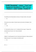 IAABO Basketball - Lesson 1 Court and  Equipment Questions & 100% Correct  Answers | Latest Update | Graded A+ 