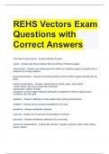 REHS Vectors Exam Questions with Correct Answers 