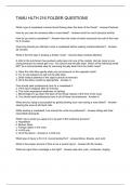 TAMU HLTH 216 Folder Questions