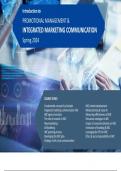 Full Course - Promotional Management and Integrated Marketing Communication - Spring 2024