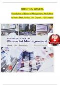 Foundations of Financial Management, 18th Edition SOLUTION MANUAL by Stanley Block, Geoffrey Hirt, Verified Chapters 1 - 21, Complete Newest Version