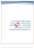 ATI CAPSTONE WEEK FULL WELL ANALYSED NOTES 100%  VERIFIED CORRECT LATEST UPDATE/2023 GRADE A+   