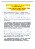 WGU D390 INTRO TO HEALTH AND HUMAN SERVICES  EXAM SET TEST QUESTIONS AND CORRECT ANSWERS