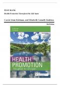 TEST BANK FOR HEALTH PROMOTION THROUGHOUT THE LIFE SPAN 9TH EDITION;9780323416733 , BY EDELMAN