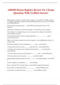 ARDMS Breast Registry Review Ch. 2 Exam Questions With Verified Answers