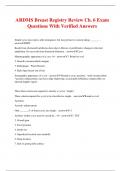 ARDMS Breast Registry Review Ch. 6 Exam Questions With Verified Answers