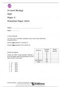  A-Level Biology AQA Paper 3 Predicted Paper 2023