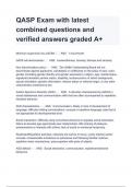 QASP Exam with latest combined questions and verified answers graded A+