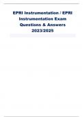 EPRI Instrumentation / EPRI Instrumentation Exam Questions & Answers 2023/2025