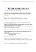 ATI final review Exam 2024 