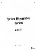 Type I and Type II hypersensitivity reactions.