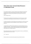 State farm auto external claim Resource Certification Exam