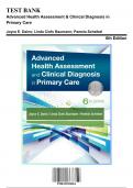 Test Bank for Advanced Health Assessment & Clinical Diagnosis in Primary Care, 6th Edition by Dains, 9780323554961, Covering Chapters 1-42 | Includes Rationales