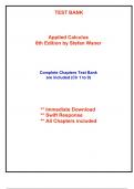 Test Bank for Applied Calculus, 8th Edition Waner (All Chapters included)