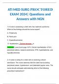 ATI MEDICAL SURGICAL PROCTORED EXAM 2024| Questions and Answers with NGN