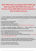 BSN HESI 266 Consolidated BSN HESI 266 Med Surg BSN 266 HESI Med Surg 70 Practice Exam (2023 2024 Update) Questions And Verified Answers.