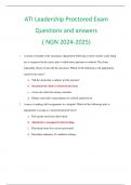 ATI Leadership Proctored Exam Questions and answers ( NGN 2024-2025)