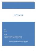 OCR 2023 GCSE Physics B Twenty First Century Science J259/04: Depth in physics (Higher Tier) Question Paper & Mark Scheme (Merged) PHYSICS B