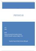 OCR 2023 GCSE Physics B Twenty First Century Science J259/03: Breadth in physics (Higher Tier) Question Paper & Mark Scheme (Merged) PHYSICS B