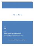 OCR 2023 GCSE Physics B Twenty First Century Science J259/02: Depth in physics (Foundation Tier) Question Paper & Mark Scheme (Merged) PHYSICS B