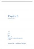 OCR 2023 GCE Physics B H557/01: Fundamentals of physics A Level Question Paper & Mark Scheme (Merged)