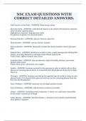 NSC EXAM QUESTIONS WITH CORRECT DETAILED ANSWERS.