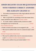ABMDI REGISTRY EXAM 300 QUESTIONS WITH VERIFIED CORRECT ANSWERS 2024 ALREADY GRADED A+