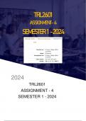 TRL2601 ASSIGNMENT 4 SEMESTER 1 2024