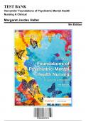 Test Bank for Varcarolis' Foundations of Psychiatric Mental Health Nursing A Clinical, 9th Edition by Halter, 9780323697071, Covering Chapters 1-36 | Includes Rationales