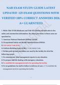NAB RCAL EXAM STUDY GUIDE LATEST UPDATED 125 EXAM QUESTIONS WITH VERIFIED 100% CORRECT ANSWERS 2024. A+ GUARANTEED