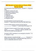 MN Dental Jurisprudence Exam 2024 Study Guide