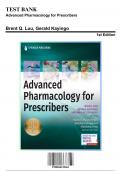 Test Bank: Advanced Pharmacology for Prescribers, 1st Edition by Kayingo - Chapters 1-36, 9780826195463 | Rationals Included