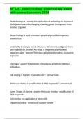 Nr 439, biotechnology gene therapy exam with correct answers 2024
