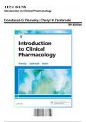 Test Bank: Introduction to Clinical Pharmacology 9th Edition by Hosler - Ch. 1-19, 9780323529112, with Rationales