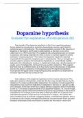 dopamine hypothesis for schizophrenia (20) essay