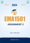 EMA1501 Assignment  2 Semester 1 2024