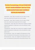 Florida Cosmetology clinical EXAM AND STUDY GUIDE NEWEST 2024 ACTUAL EXAM QUESTIONS AND CORRECT DETAILED ANSWERS