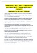 CRCR EXAM MULTIPLE CHOICE, CRCR EXAM PREP, CERTIFIED REVENUE CYCLE REPRESENTATIVE - CRCR (2021) QUESTIONS AND CORRECT ANSWERS|100% verified