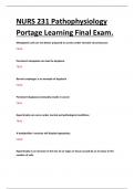 NURS 231 PATHOPHYSIOLOGY FINAL EXAM. QUESTIONS  AND ANSWERS.