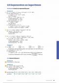 Antwoorden wiskunde A hoofdstuk 10 Exponenten en logaritmen (getal & ruimte vwo 4/5/6 )