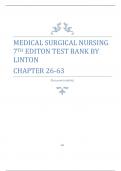 MEDICAL SURGICAL NURSING 7TH EDITON TEST BANK BY LINTON CHAPTER 26-63 