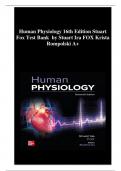 Human Physiology 16th Edition Stuart Fox Test Bank  by Stuart Ira FOX Krista Rompolski A+