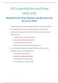 ATI Leadership Proctored Exam (NGN ATI) (Detailed Exam Prep Solutions and Resources for the test in 2024)