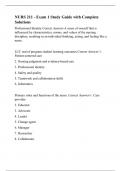 NURS 211 - Exam 1 Study Guide with Complete Solutions
