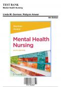 Test Bank for Mental Health Nursing, 6th Edition by Gorman 9781719645607, Chapter 1-22 | Includes Rationales