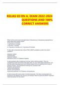 RELIAS ED RN A EXAM 2022-2024 QUESTIONS AND 100%  CORRECT ANSWERS