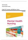 Test Bank for Mental Health Nursing, 6th Edition by Gorman 2023 Chapter 1-22 | With Rationals