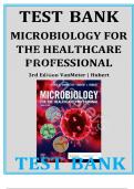 Test Bank For Microbiology for the Healthcare Professional 3rd Edition by Karin C. VanMeter, All Chapters , Latest Update.