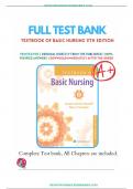 Test Bank For Textbook of Basic Nursing 11th Edition by Caroline Bunker Rosdahl; Mary T. Kowalski, 9781469894201 Chapter 1-103 Complete Guide